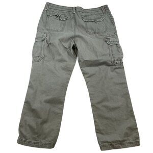 Unionbay Mens Cargo Pants Green 38x30 100% Cotton